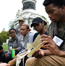 Students participating in the Great Task program at Gettysburg