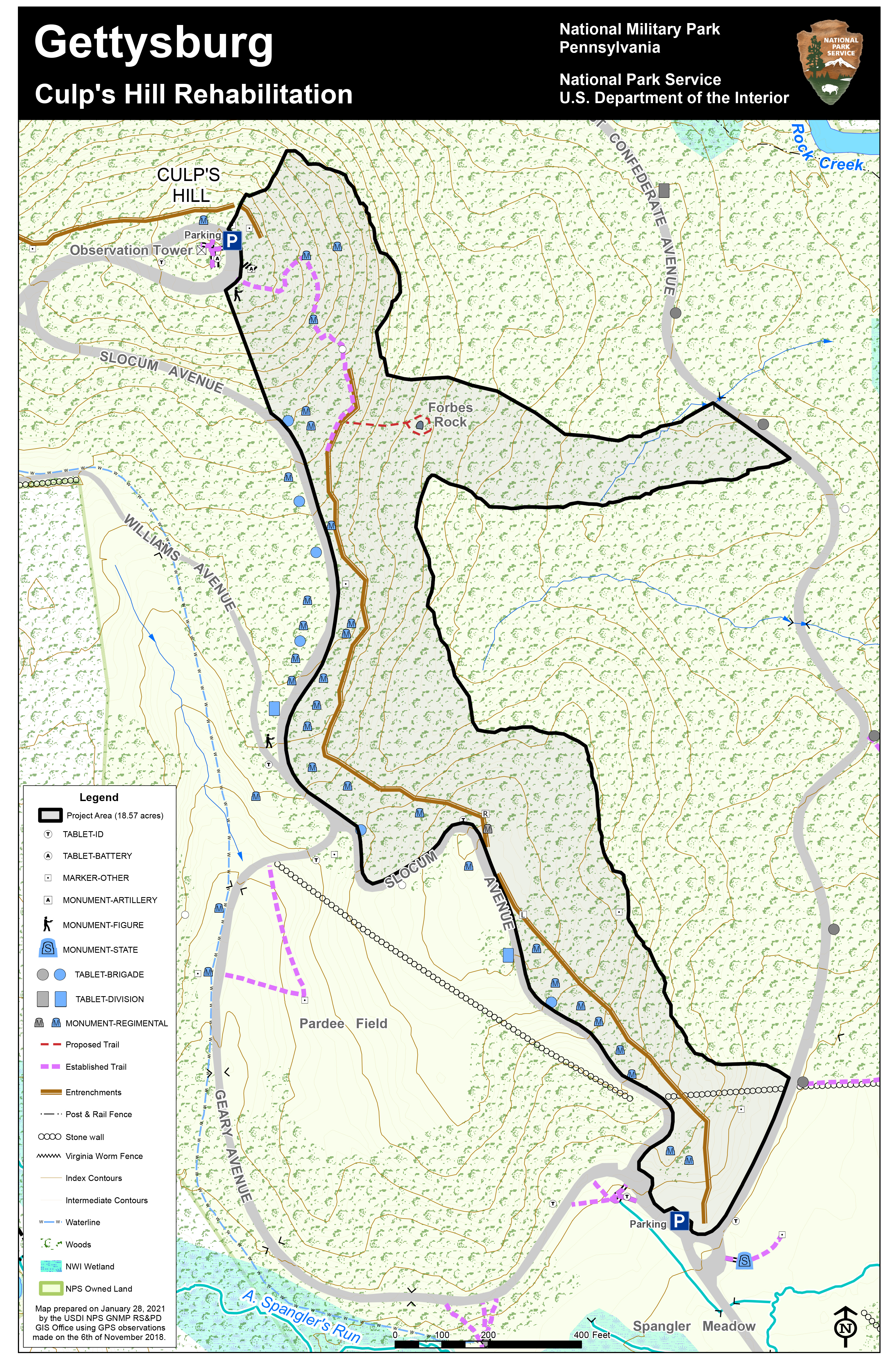 - Culp's Hill Rehabilitation Project